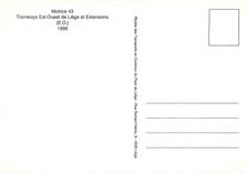 CPM Motrice 43 Tramways Est Ouest de Liege et extensions EO 1899