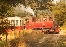 CPM Tramway Touristique de l'Aisne Ardennes Belges La Scarpe entrant en gare d'Amoines