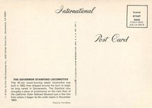 CPM Old Sacramento California Governor Stanford Locomotive 