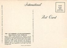 CPM Old Sacramento California JW Bowker 