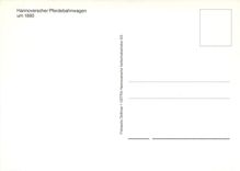 CPM Strasenbahn Hannover Pferdeomnibus 
