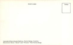 CPM Lakeside Haverthwaite Railway Newby bridge Cumbria David and Princess near Bridge