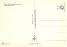 CPM Alpenstadt Innsbruck Tirol  Maria Theresien Strasse mit Annastaule gegen die Nordkette