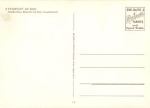 CPM Frankfurt Am Main Goethe Haus Mainufer mit Dome Hauptbahnhof