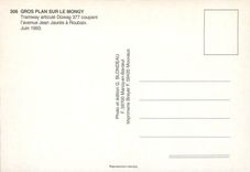 CPM Gros plan sur le Mongy Tramway articule Duwag 377 coupant l'avenue Jean Jaures a Roubaix