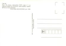 CPM Paris Reseau RATP Ligne 1 La Defense Château de Vincennes Station Bastille Materiel MP 59 en liv