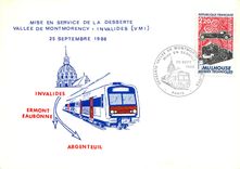 CPM 1er jour Vallee de Montmorency Invalides Ermont Eaubonne Argenteuil