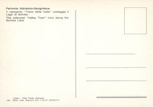 CPM Ferrovia Adriatico Sangritana The coloured Valley Train runs along the Bomba Lake 