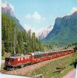 CPM Rhatische Bahn Zug 500 bei Pontresina