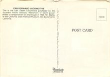 CPM Cab Forward Locomotive This is the Last Steam Locomotive purchased by the Southern Pacific Railr