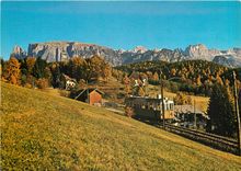 CPM Die Rittnerbahn mit Schlern und Rosengarten 
