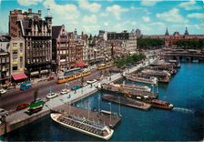 CPM Amsterdam Holland Damrak with Central Station 