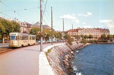 CPM Tramways de Neuchatel Quai Goder et la ligne 5 1976 