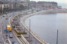 CPM Tramways du Neuchatel Vue sur le quai et le nouveau trace du Littorail 