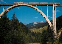 CPM Eisenbahnbrucke bei Langwies auf der Strecke Chur Arosa der RhB 