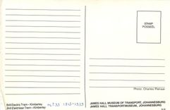 CPM James Hall Museum of Transport Johannesburg Brill Electric Tram 