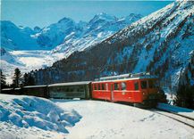 CPM Berninabahn Morteratschgletscher und Berninagruppe