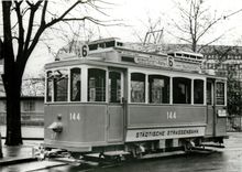 CPM verein tram-museum zuerich Motorwagen Ce 2/2 144 an der Gessnerallee Usteristrasse 1941