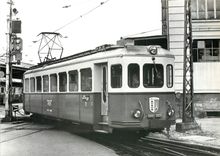 CPM Be 4/4 1001 au depart de Montreux en 1975