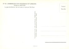 CPM Reseau Breton La gare de Carhaix de nuit avec un autorail de Dion