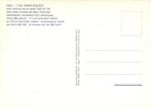 CPM TGV Paris Sud-Est une motrice de la rame TGV N.24