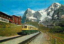 CPM Wengerlnalp 1873m Hotel Jungfrau und Wengernalpbahn Eiger und Moench