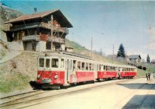 CPM BDeh 4/4 13 + B24 + B23 Gare de Troistorrents 6.4.69