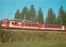 CPM CP 128- Chemins de Fer du Jura Nouveau materiel metrique des CJ entre le Creux des Biches et le 