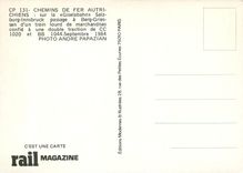 CPM CP 131- Chemins de Fer Autrichiens