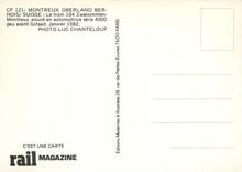 CPM CP 121- Montreux Oberland Bernois/Suisse