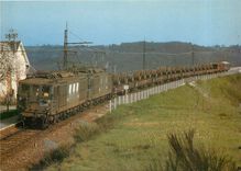 CPM CP 114- Le train de marchandises 25603 assure par les BB 4183 et 4156 traverse la halte de Garab