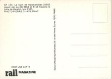 CPM CP 114- Le train de marchandises 25603 assure par les BB 4183 et 4156 traverse la halte de Garab