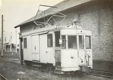 CPM Fourgon-moteur 9954 (serie 9950-9954 - Franco Belge 1909) au depot de Knokke le 6 juillet 1958