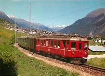 CPM Rhaetische Bahn Triebwagen ABe 4/4 503 bei Celerina 1984