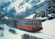 CPM DB railcar VT 789.5 in February 1981 near EEichstaett/Bavaria