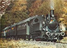 CPM Dampflok mit Personenzug nach einer Aufnahme von Ive Ritzau