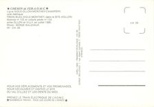 CPM Train Bleu Aigle-Monthey dans le Site d'Ollon