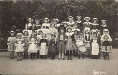 Real photo Children with caps of all the areas of France TOP