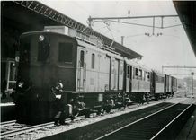 CPM Gemischter Personen-/Gueterzug in Roschach (1959)