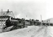 CPM Yverdon - Ste-Croix  Un train a l'entree en gare de Ste-Croix 1928