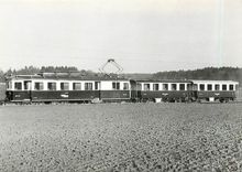 CPM Laussane-Echallens-Bercher BDe 4/4 23 SWS/SAAS 1935 B2 serie 10-15 1908/1914 pres du Sugnens mar