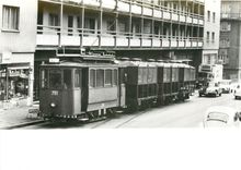 CPM Laussane-Echallens-Bercher Train marchandises dans l'Avenue de Morges a Lausanne 1970