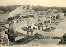 CPM Train sur le pont du Guildo