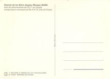 CPM train de marchandises de 251T sus bogies transporteurs remorque par Be 4/4 14 pres de Chigny