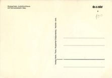 CPM Wuppertaler Justizhochhauis mit Schwebebahn blau