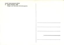 CPM verein tram-museum zuerich Depot Flunter 1895 Wagen der Zentralen Zuerichbergbahn