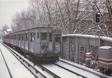 CPM La ligne No. 2 sous la neige le 13 fevrier 1978