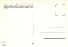 CPM Autorail SY  et train de travaux en gare de Villars sur Var