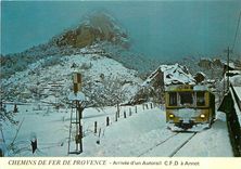 CPM Arrivee d'un Autorail C.F.C. a Annot