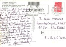 CPM Le chemin de fer du Montenvers face a l'Aiguille du Dru (alt.3754m) et a l'Aiguille Verte (alt.4